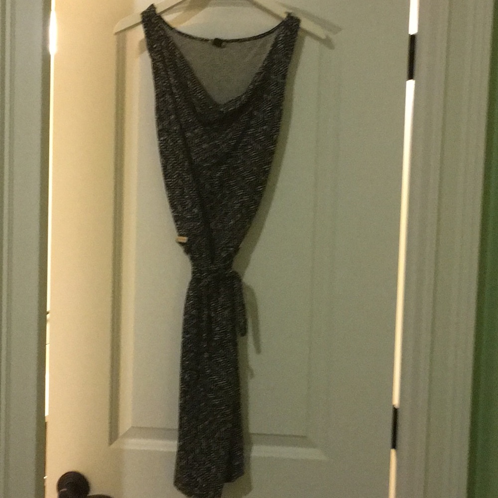 Cotton, cowl neck jersey dress